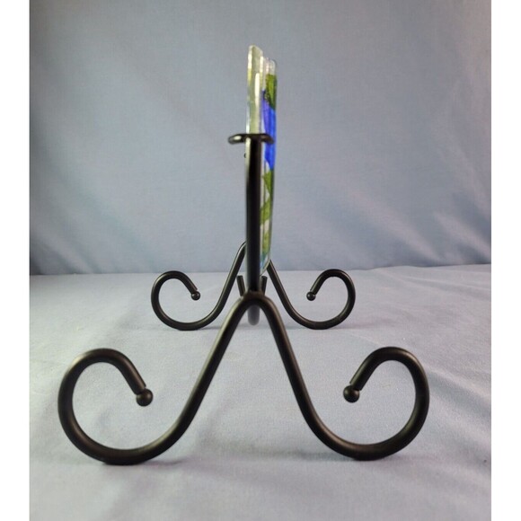 Unusual Shape Flower Vase Vintage RARE Hand Crafted Glass Flower - Picture 2 of 9